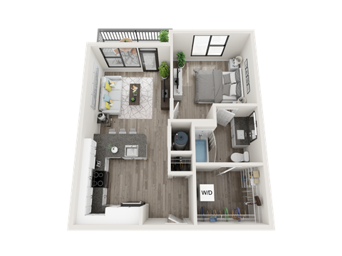 A2 Floor Plan at Link Apartments® Montford, Charlotte